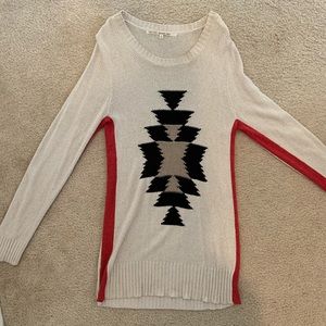 Rachel Roy Aztec Tribal knit sweater